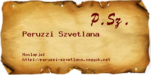 Peruzzi Szvetlana névjegykártya